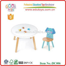 2015 Novo e elegante brinquedo de madeira de móveis mesa de animais e brinquedo conjunto de cadeira